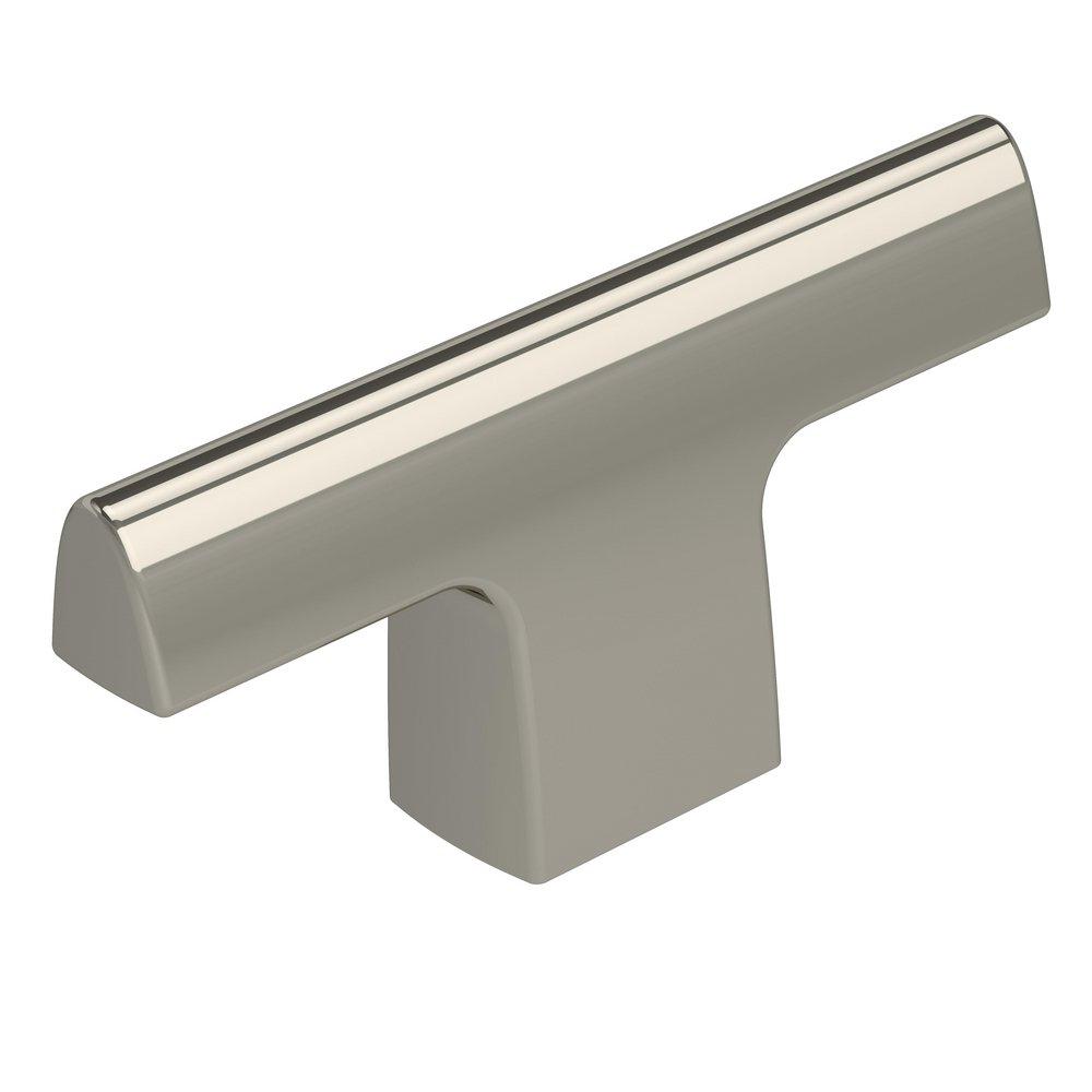 RIVA 2-1/2 IN (64 MM) LENGTH POLISHED NICKEL CABINET KNOB 