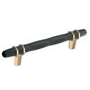 LONDON 5-1/16 IN (128 MM) CENTER-TO-CENTER BLACK BRONZE/GOLDEN CHAMPAGNE CABINET PULL 