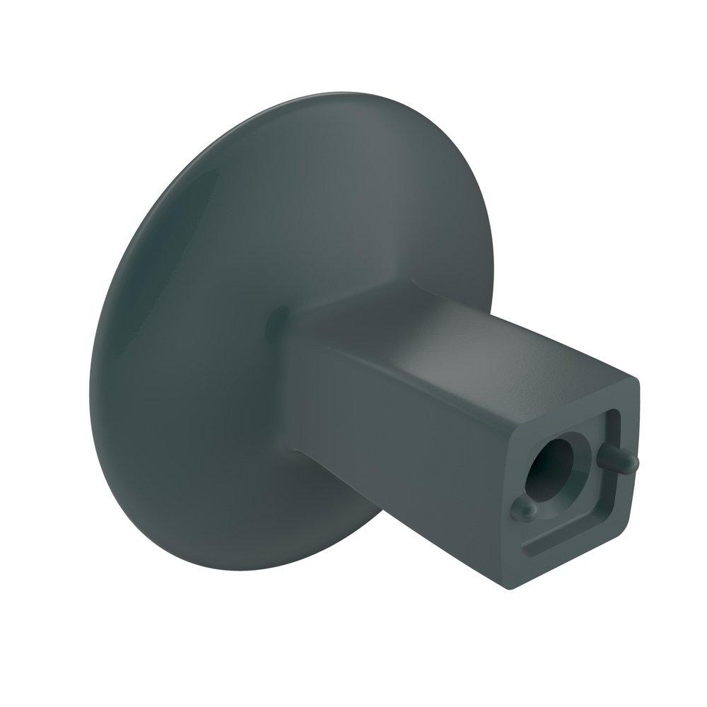 Amerock Matte Black 1-3/8 in. Oval Knob 