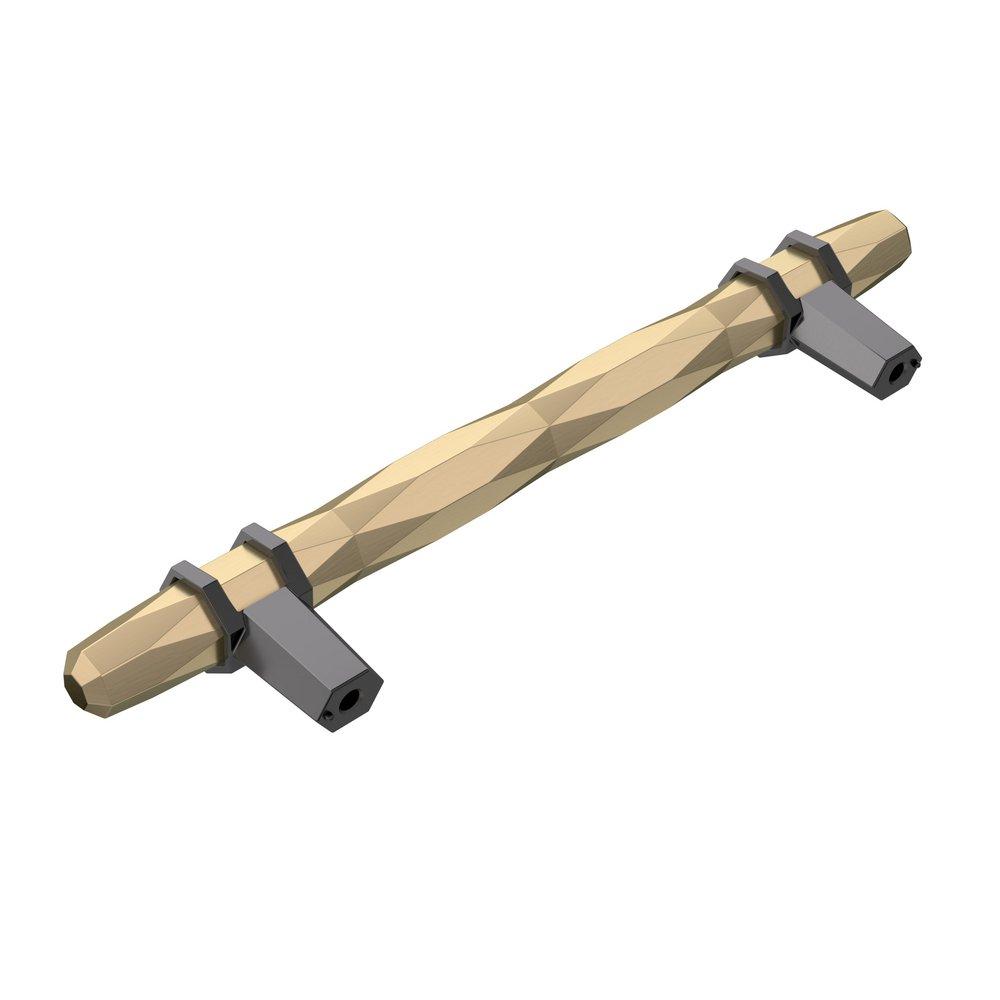 Amerock Golden Champagne/Black Chrome 7-1/2 in. Pull 