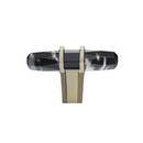 Amerock Marble Black/Golden Champagne 2-1/2 in. Cabinet Knob 