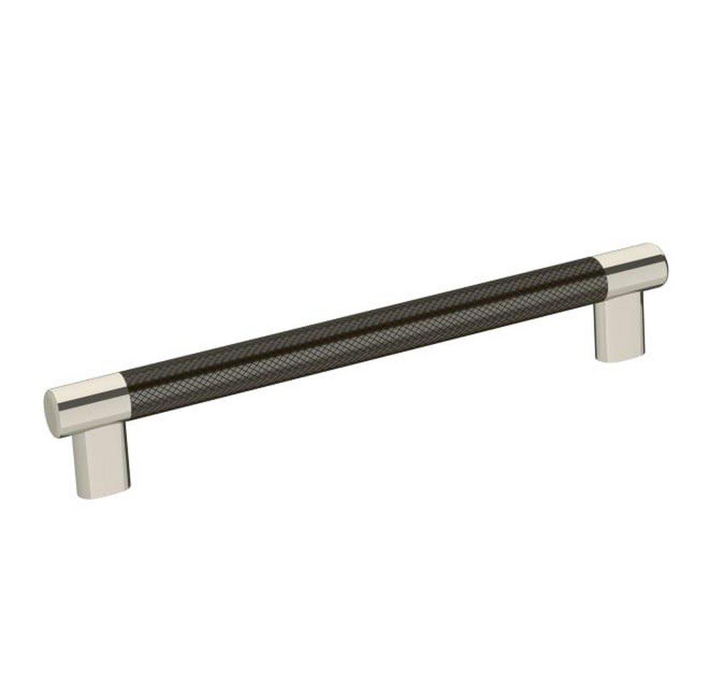Amerock Polished Nickel/Gunmetal 8 in. Center-to-Center Pull 