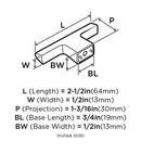 Amerock Matte Black 2-1/2 in. T-shaped Knob 