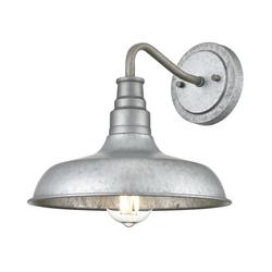 1-Light Outdoor Wall Sconce in Galvanized