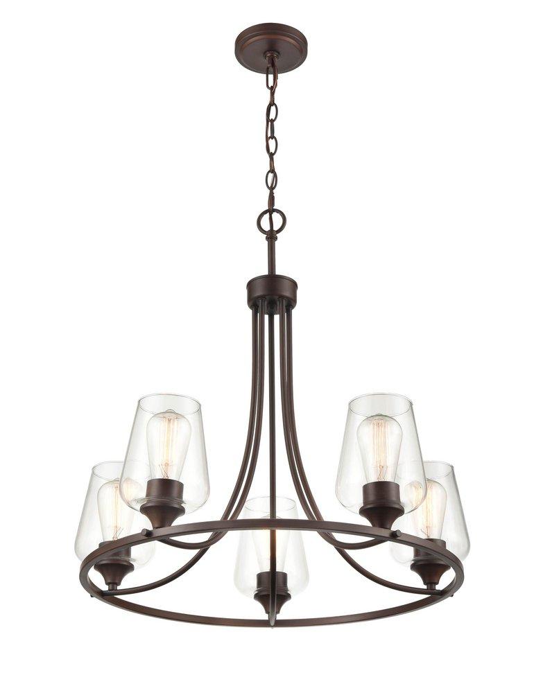 Millennium Lighting Rubbed Bronze 5-Light Chandelier Ceiling Light 