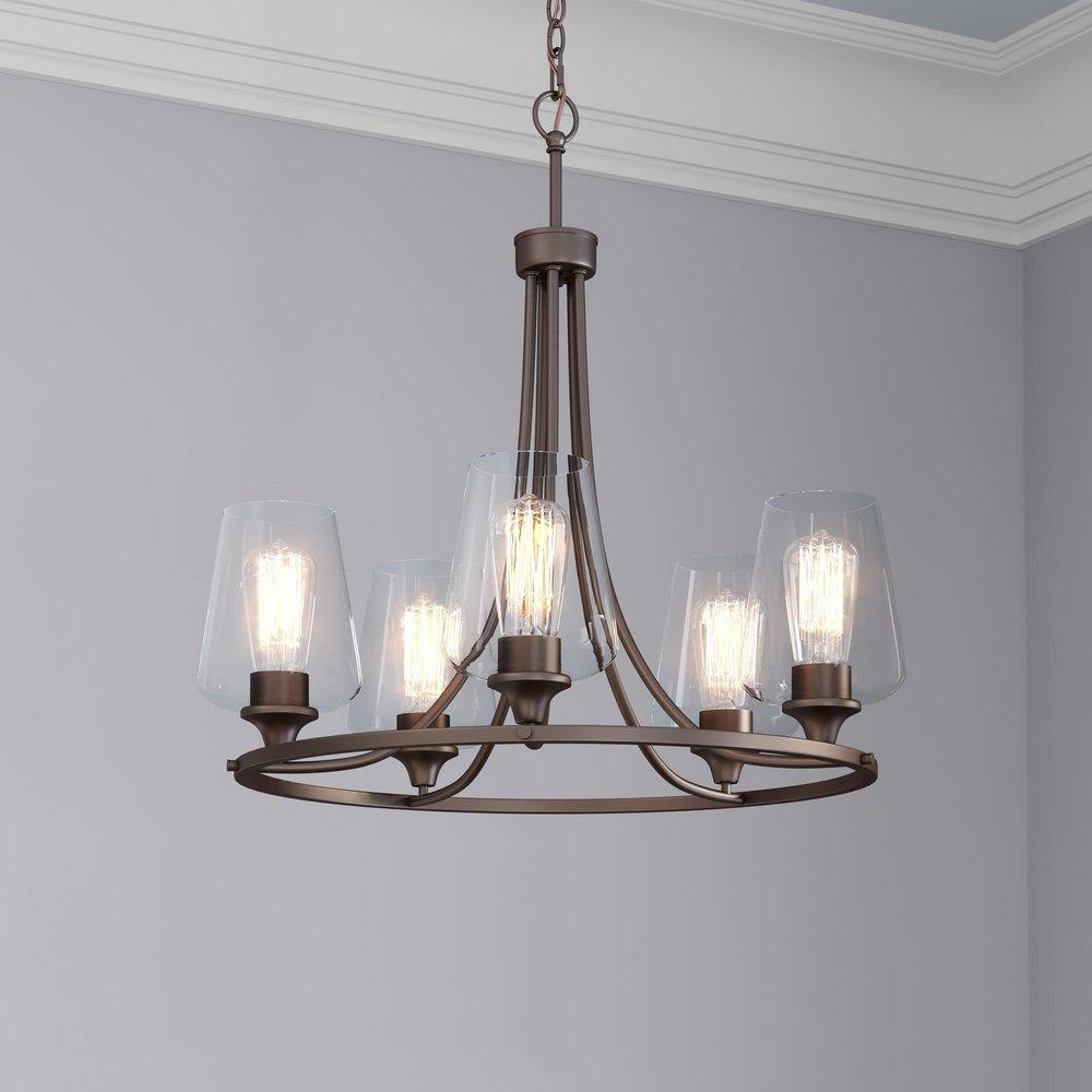 Millennium Lighting Rubbed Bronze 5-Light Chandelier Ceiling Light 