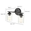 Millennium Lighting Chrome 100W 2-Light Medium E-26 Vanity Fixture 