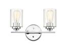 Millennium Lighting Chrome 100W 2-Light Medium E-26 Vanity Fixture 
