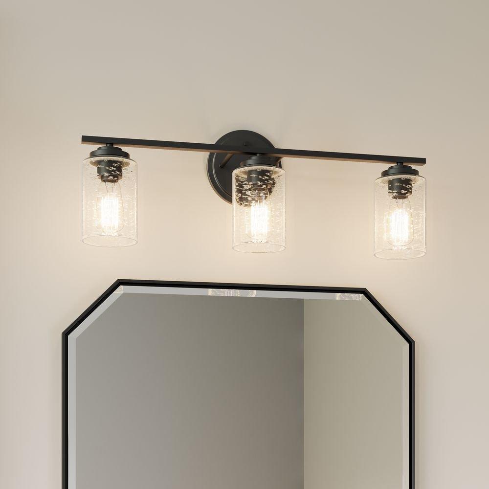 Millennium Lighting Matte Black 100W 3-Light Medium E-26 Vanity Fixture 