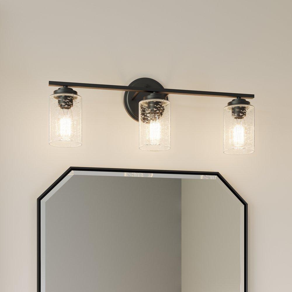 Millennium Lighting Matte Black 100W 3-Light Medium E-26 Vanity Fixture 