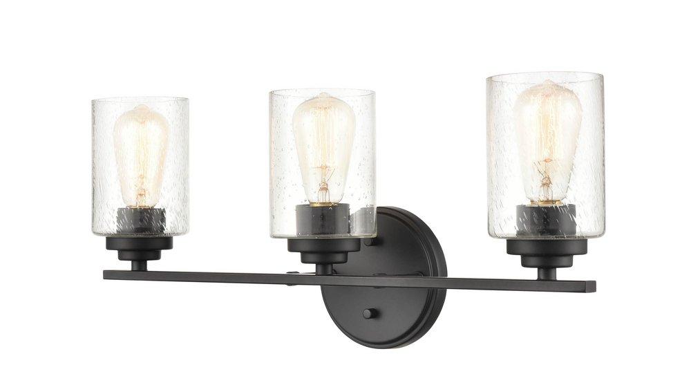 Millennium Lighting Matte Black 3-Light Vanity Fixture 