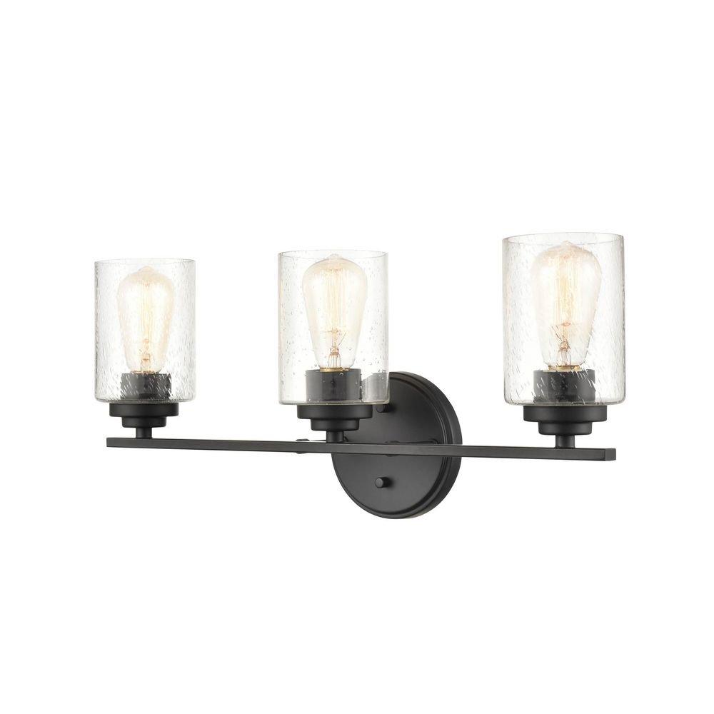 Millennium Lighting Matte Black 100W 3-Light Medium E-26 Vanity Fixture 