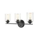 Millennium Lighting Matte Black 100W 3-Light Medium E-26 Vanity Fixture 