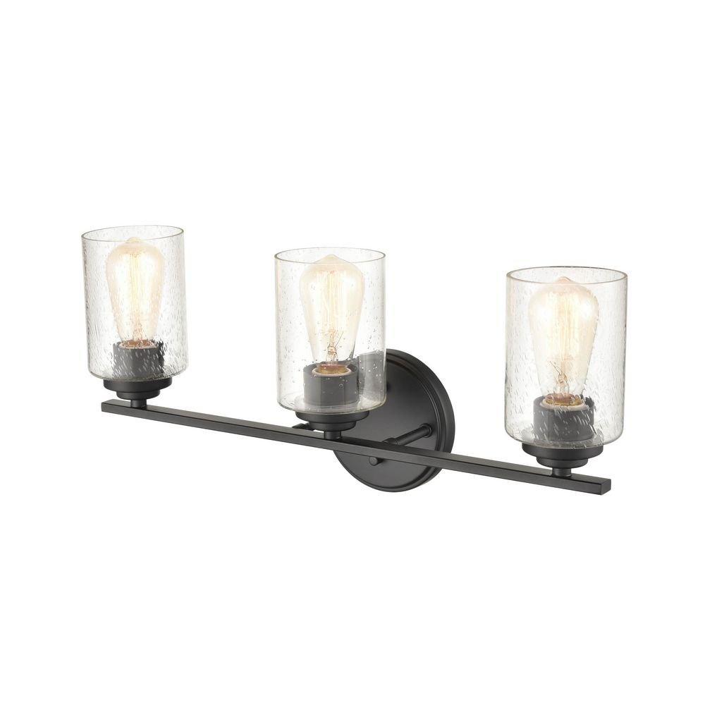 Millennium Lighting Matte Black 100W 3-Light Medium E-26 Vanity Fixture 