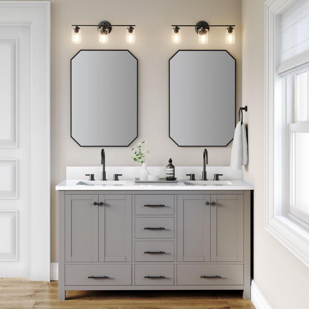 Millennium Lighting Matte Black 100W 3-Light Medium E-26 Vanity Fixture 
