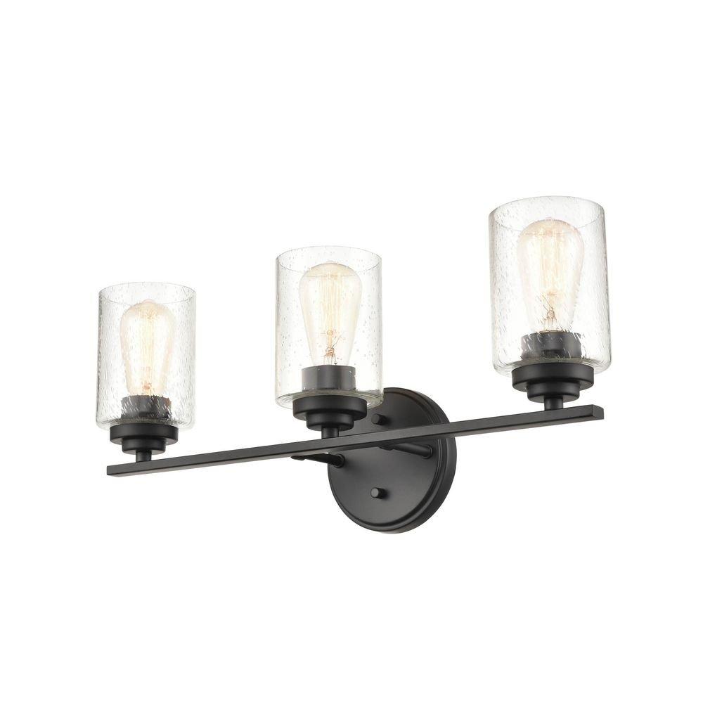 Millennium Lighting Matte Black 100W 3-Light Medium E-26 Vanity Fixture 
