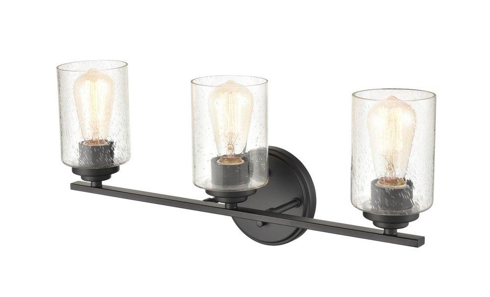 Millennium Lighting Matte Black 100W 3-Light Medium E-26 Vanity Fixture 