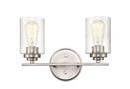 2-Light Vanity Fixture in Satin Nickel