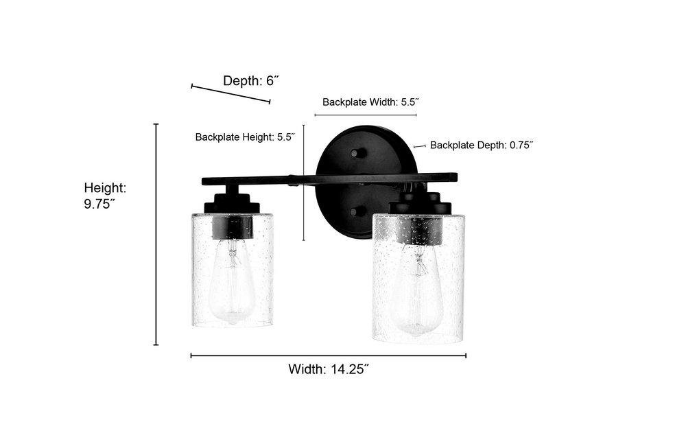 Millennium Lighting Satin Nickel 2-Light Vanity Fixture 