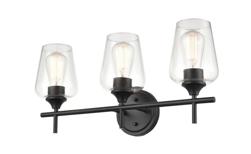 Millennium Lighting Matte Black 3-Light Vanity Fixture 