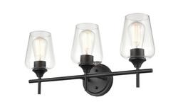 3-Light Vanity Fixture in Matte Black