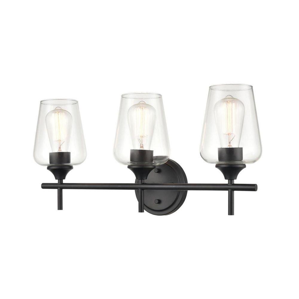 Millennium Lighting Matte Black 100W 3-Light Medium E-26 Vanity Fixture 
