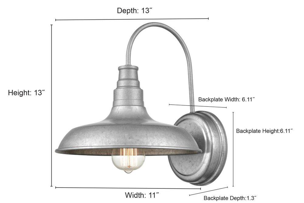 Millennium Lighting Galvanized Outdoor Wall Sconce 