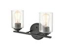 2-Light Vanity Fixture in Matte Black