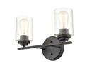 Millennium Lighting Matte Black 2-Light Vanity Fixture 
