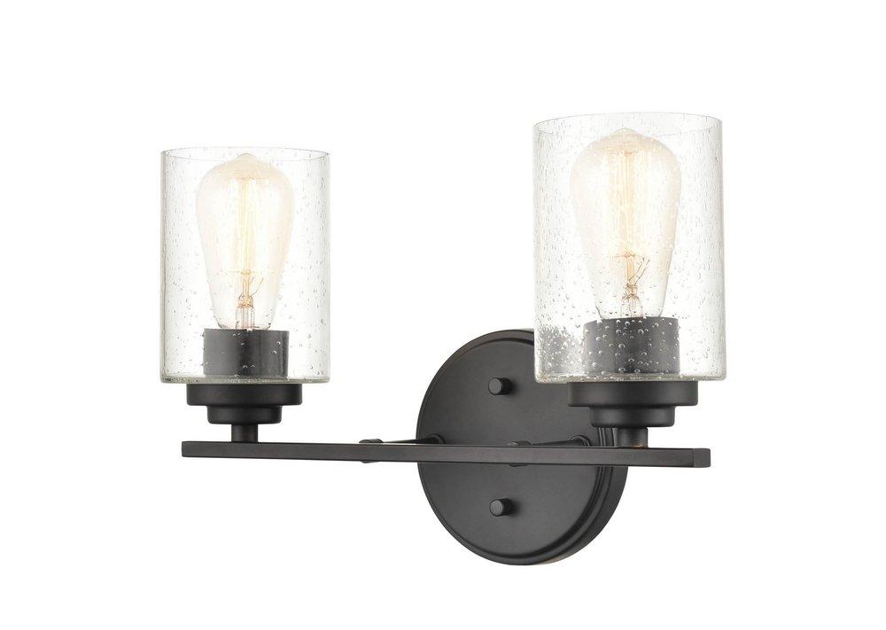 Millennium Lighting Matte Black 100W 2-Light Medium E-26 Vanity Fixture 