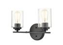 Millennium Lighting Matte Black 100W 2-Light Medium E-26 Vanity Fixture 