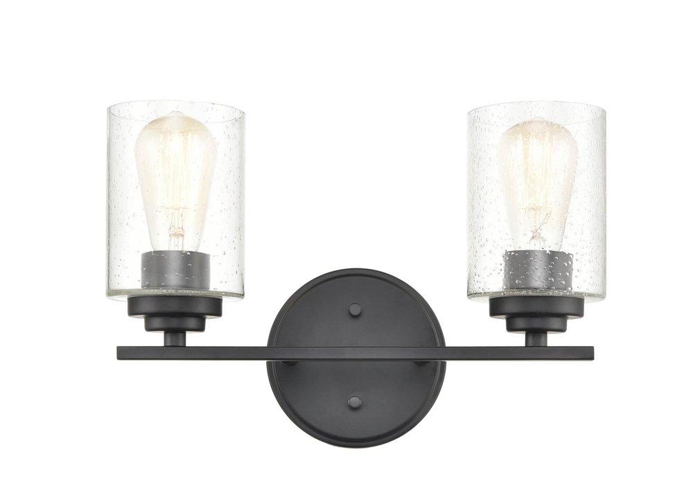 Millennium Lighting Matte Black 100W 2-Light Medium E-26 Vanity Fixture 
