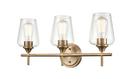 3-Light Vanity Fixture in Modern Gold