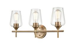 3-Light Vanity Fixture in Modern Gold