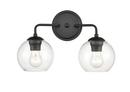 Millennium Lighting Matte Black 100W 2-Light Medium E-26 Vanity Fixture 