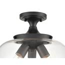 Millennium Lighting Matte Black 100W 3-Light Medium E-26 Semi-Flush Mount Ceiling Fixture 