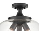 Millennium Lighting Matte Black 100W 3-Light Medium E-26 Semi-Flush Mount Ceiling Fixture 