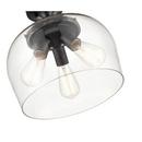 Millennium Lighting Matte Black 100W 3-Light Medium E-26 Semi-Flush Mount Ceiling Fixture 