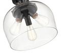Millennium Lighting Matte Black 100W 3-Light Medium E-26 Semi-Flush Mount Ceiling Fixture 