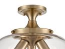 Millennium Lighting Modern Gold 3-Light Semi-Flush Mount Ceiling Light 