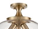 Millennium Lighting Modern Gold 100W 3-Light Medium E-26 Semi-Flush Mount Ceiling Fixture 