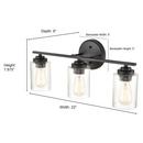 Millennium Lighting Chrome 100W 3-Light Medium E-26 Vanity Fixture 