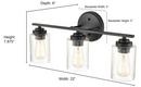 Millennium Lighting Chrome 3-Light Vanity Fixture 