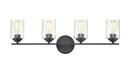 4-Light Vanity Fixture in Matte Black