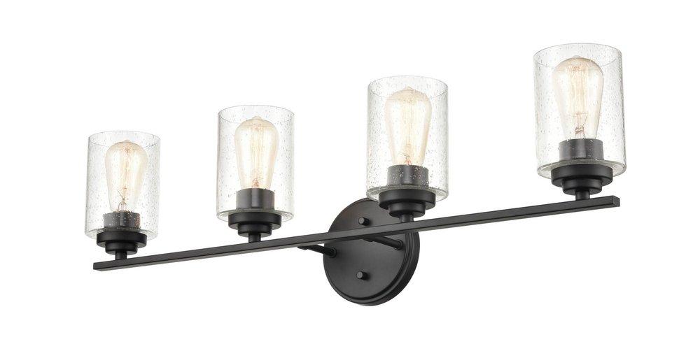 Millennium Lighting Matte Black 100W 4-Light Medium E-26 Vanity Fixture 