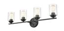 Millennium Lighting Matte Black 100W 4-Light Medium E-26 Vanity Fixture 