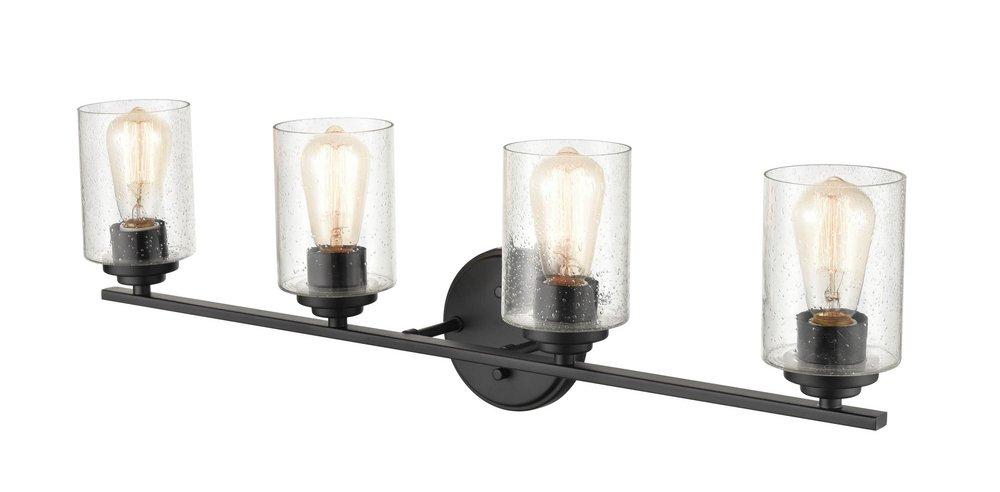Millennium Lighting Matte Black 100W 4-Light Medium E-26 Vanity Fixture 