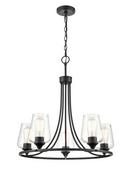 5-Light Chandelier Ceiling Light in Matte Black