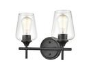 Millennium Lighting Matte Black 100W 2-Light Medium E-26 Vanity Fixture 