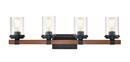Millennium Lighting Matte Black/Wood Grain Vanity Fixture in Matte Black/Wood Grain 